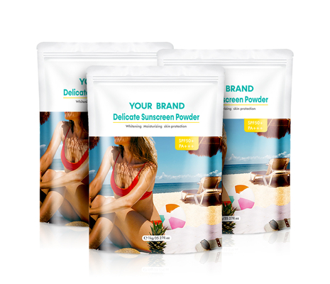 Pulver Sonnenschutzmittel SPF Trockener Sonnenschutzmittel Mineralpulver UVA und UVB SPF für Grausamkeit frei