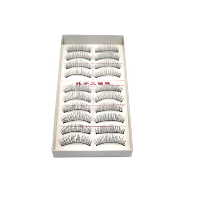 Frauen Damen 10 Paare Natürliche Schönheit Taiwan Faser Falsche Wimpern 217 8MM-15MM Länge