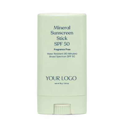 Private Label Mineral Sonnencreme Stick SPF 50 Wasserbeständig Breitspektrum UVA/UVB Schutz