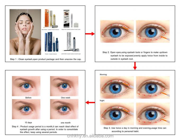 Gewürzliche Wimpernwachstum Flüssigkeit Bio Vegan Wimpern Serum für schöne Wimpern 3