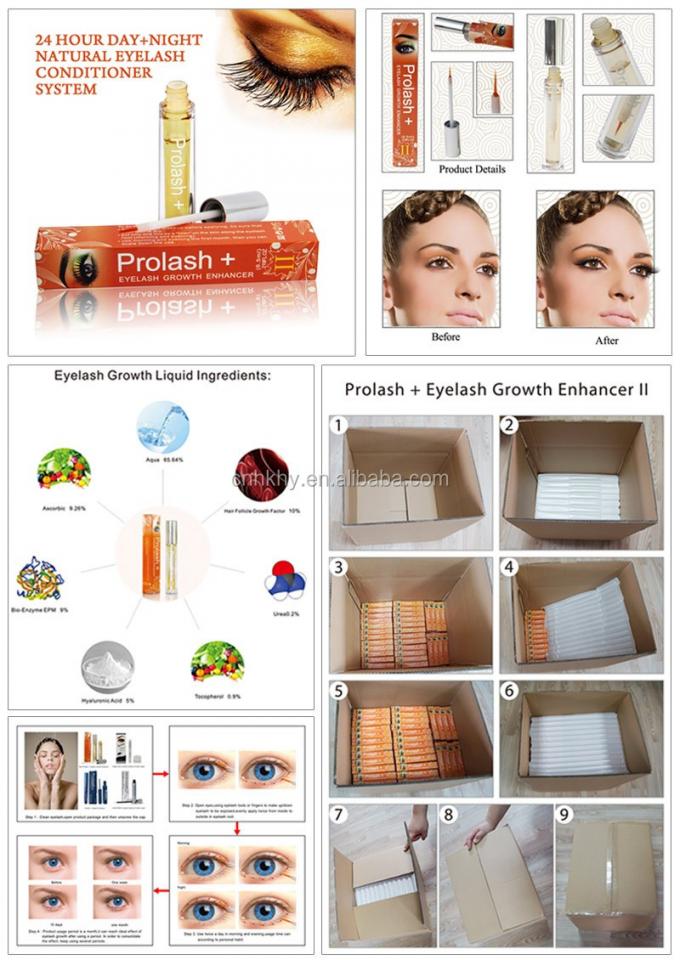 Form Flüssiges Logo Akzeptabel Bio-Naturliche Wimpernwachstumsverstärker für Privatmarke 9