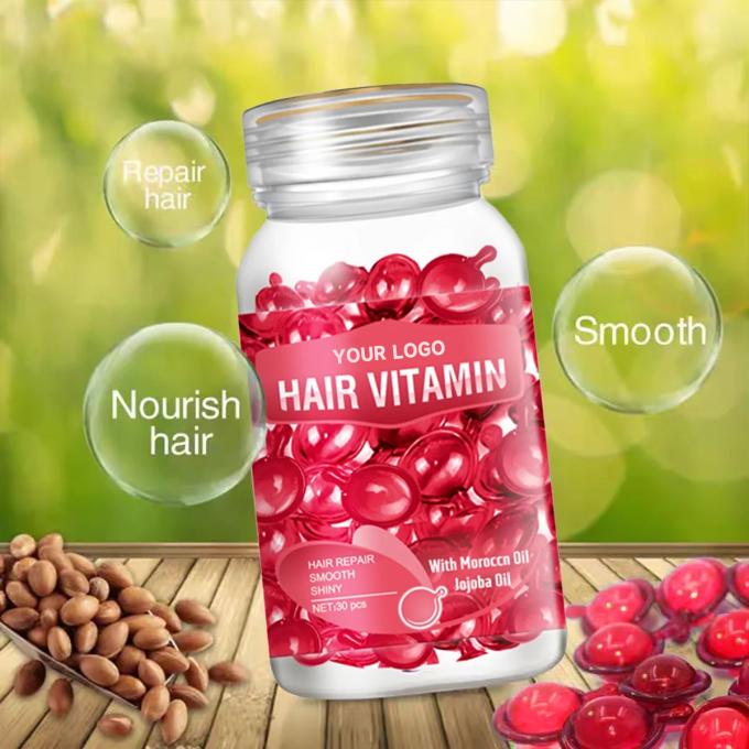 Marokkanisches Jojoba-Öl, infundiert mit eigener Logo-Haarbehandlungserum Kapsel für Privatmarke 0