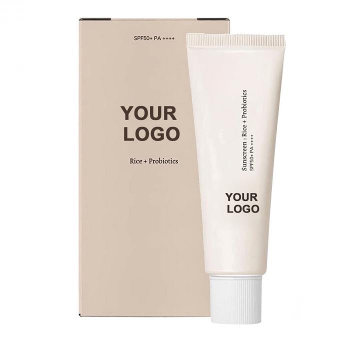 Geschlecht Weibliche Probiotische Sonnencreme Lotion SPF 50 Sonnencreme für Gesicht Körper Custom Label 1