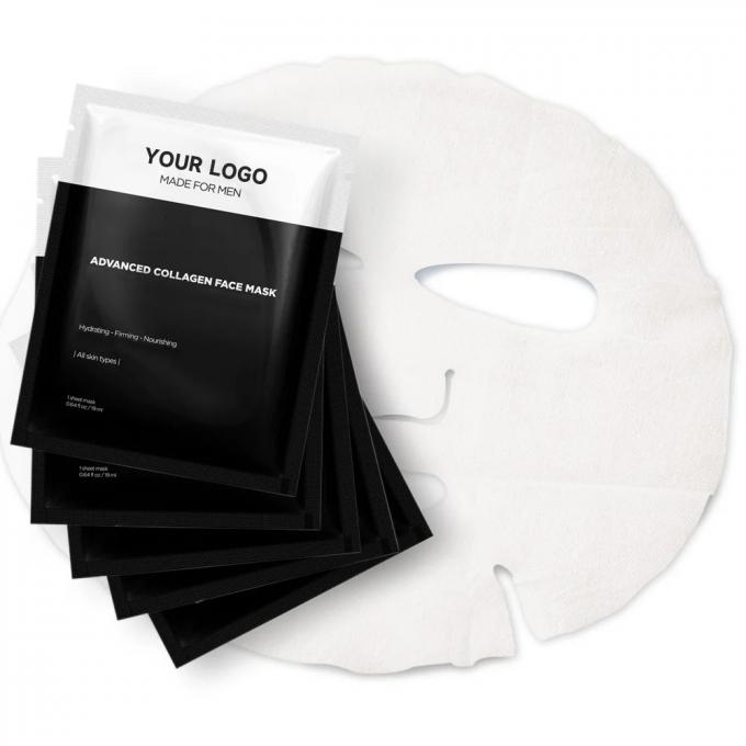 Custom Logo Blatt Gesichtsmaske für Männer Nahrung Oryza Sativa Reis Lee Extrakt 5 Stück Set 0