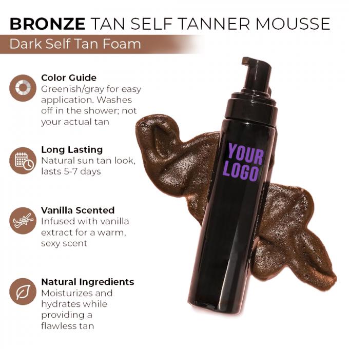 Farbkorrektur Selbstbräunung Kit mit Selbstbräunung Mitt Applikator Dunkelbräunung Mousse 1