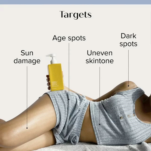 Maßgeschneiderte Vitamin C Kurkuma Creme Körperlotion Feuchtigkeitscreme für ungleichmäßigen Hautton jeder Größe 1