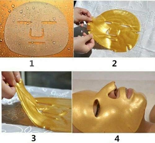 Biologische 24K Gold Gesichtsmaske für Zuhause Beruhigendes Gel Anpassbares Kollagen Kristall Schönheit 8