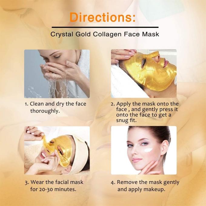 Biologische 24K Gold Gesichtsmaske für Zuhause Beruhigendes Gel Anpassbares Kollagen Kristall Schönheit 9