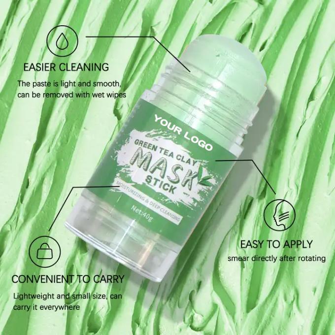 Grüne Tee-Reinigungs-Ton-Stick-Maske für individuelle Ölkontrolle und Porenreinigung 4