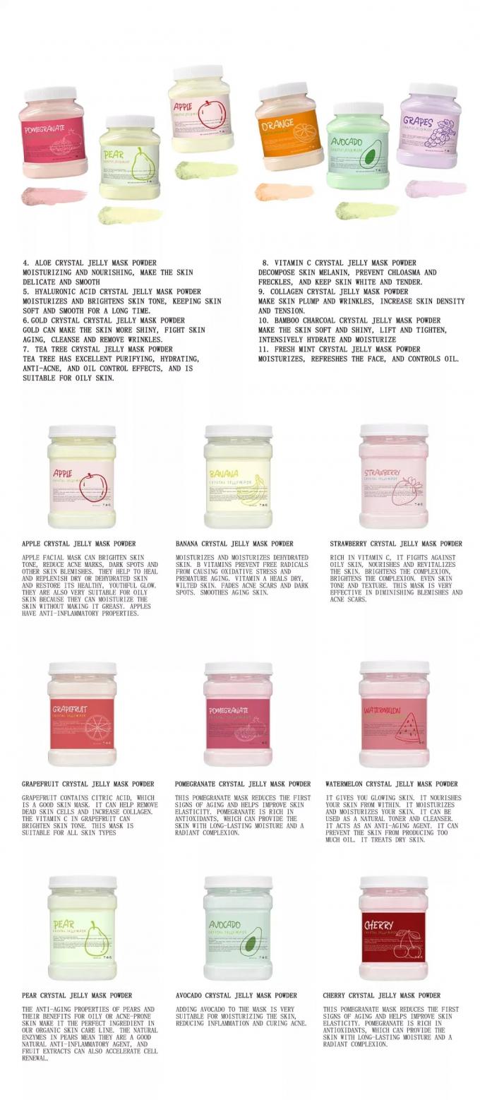 Hydratisierende Hydro-Nährende Gelee-Maske mit kollagenanreichertem Fruchtmaskenpulver 3