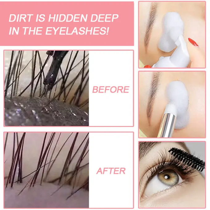 Custom Private Label Logo Lash Wash Reinigung Wimpern Shampoo Produkt Flüssige Form für das Gesicht 5