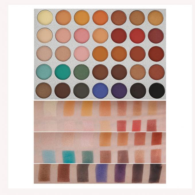 Glitzer Metallische gemischte Farbe Augenschatten Palette Elegante Satin Matte Mineralzutat 0