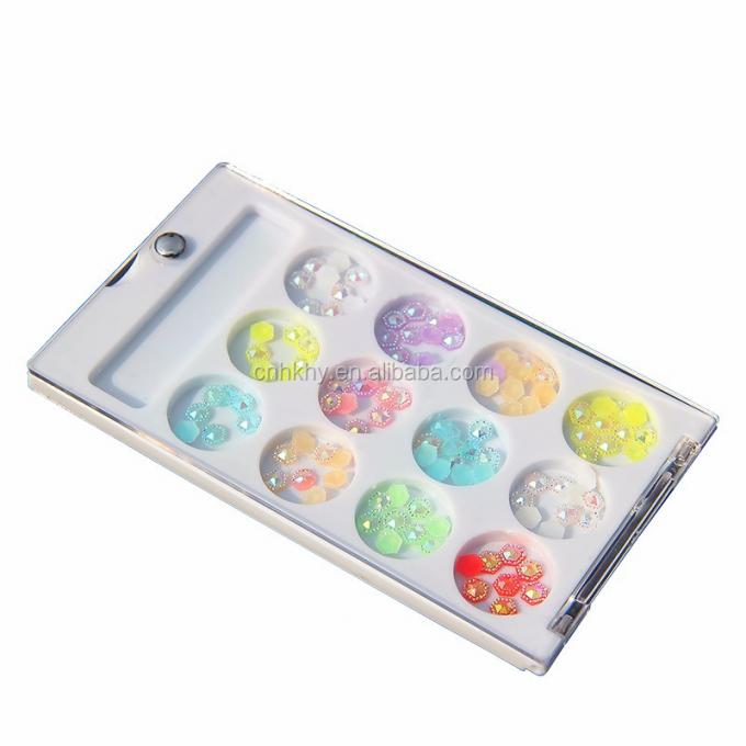 Flachrücken Telefon Dekoration 3D Glitter Steine für Maniküre Werkzeug 45g 1