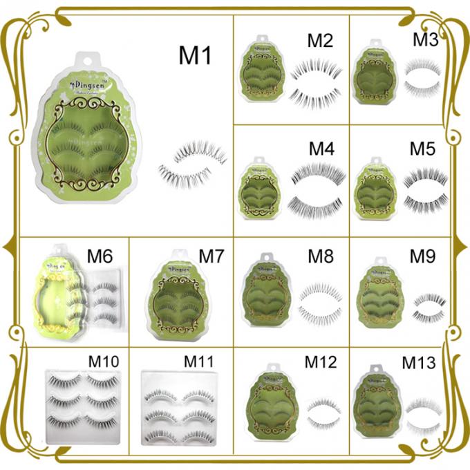 10mm-15mm natürliche lange falsche Wimpern 5 Paare synthetische Farbhaarverlängerungen 2