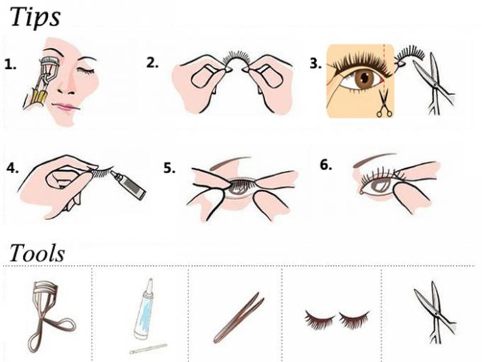 10mm-15mm natürliche lange falsche Wimpern 5 Paare synthetische Farbhaarverlängerungen 6