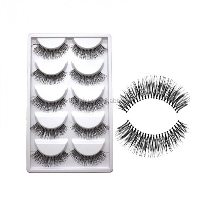 Verbessern Sie Ihr Make-up-Spiel mit 5 Paaren falscher Wimpern A21 und natürlichem langen Stil 0