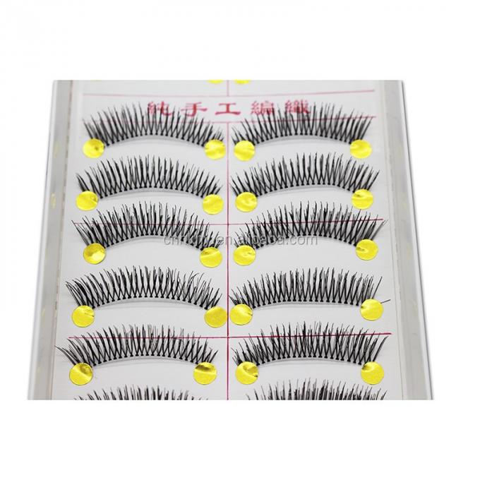 Taiwan Faser Falsche Wimpern Klebstoff für große Augen M14 Naturschwarz QBEKA 10 Paare Frauen 3